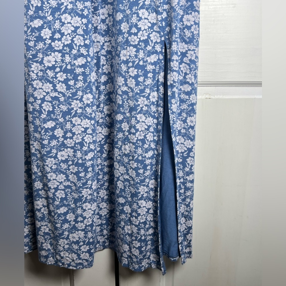 Lucky Brand Los Angeles Floral Printed Smocked Dress Gently Used Lined Sz M - Picture 4 of 8